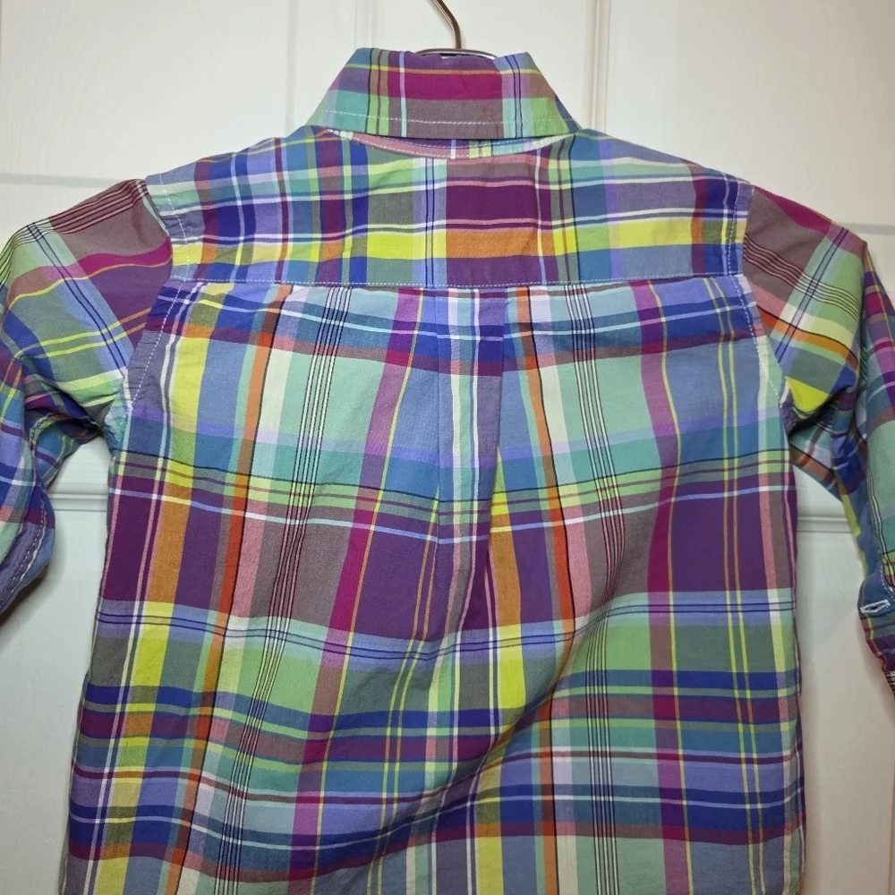 Ralph Lauren Plaid Long Sleeve Button Down Shirt Boys 2T